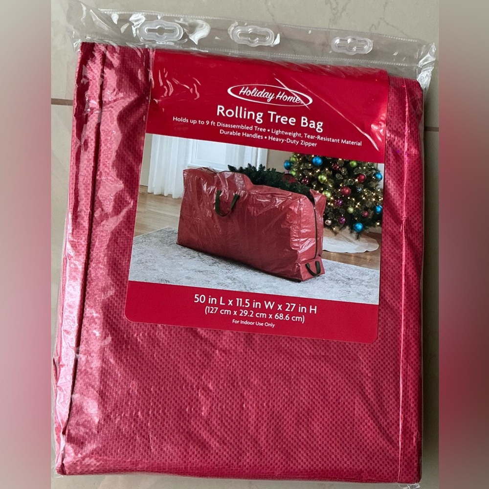 Holiday Home Rolling Christmas Tree Bag